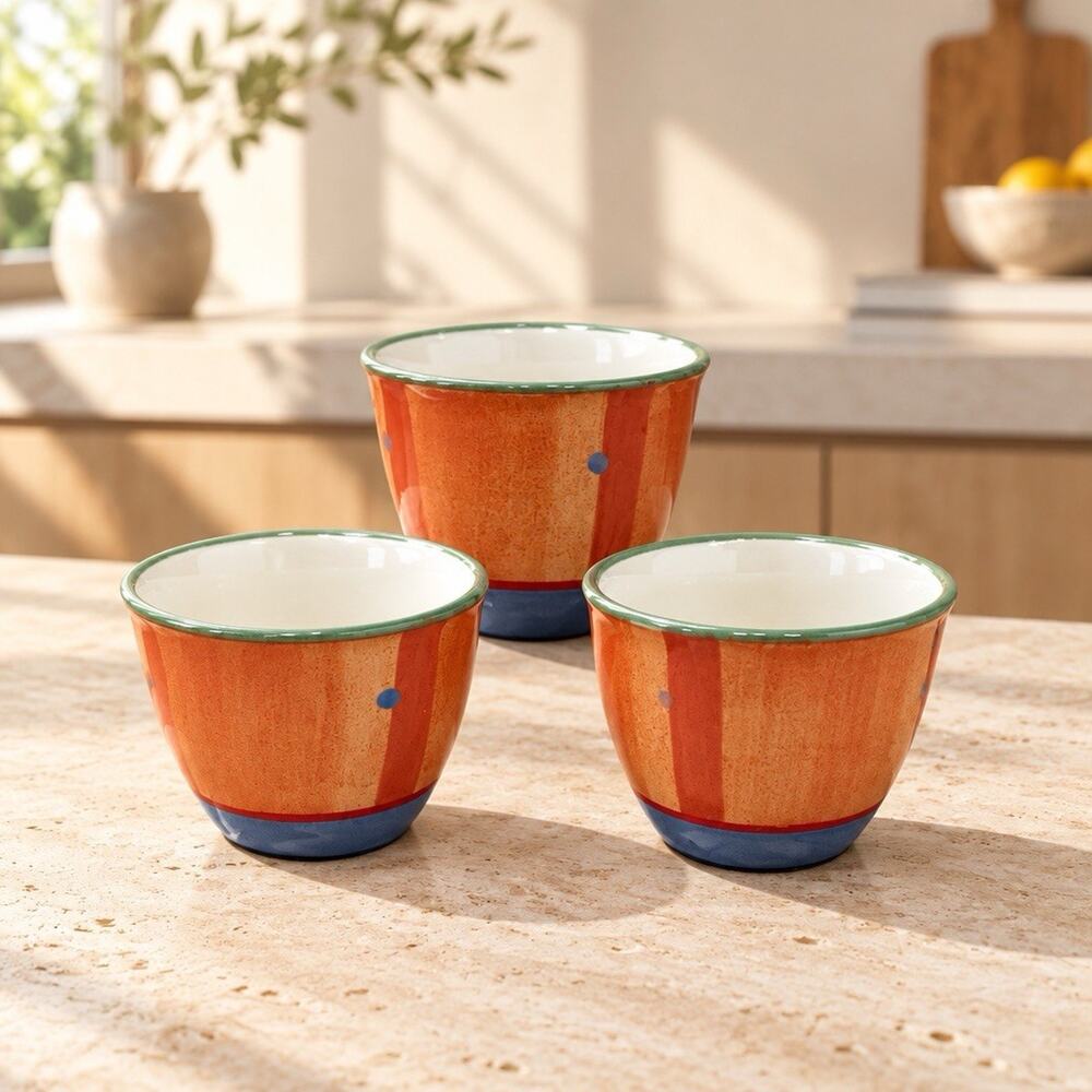 Pfaltzgraff Napoli (Stoneware) Hand Painted Nesting Prep Bowl Set of 3